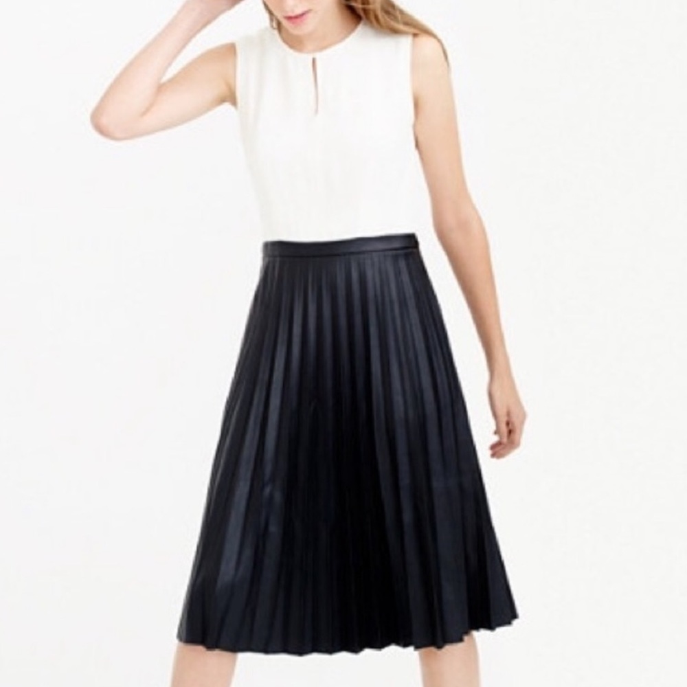 J.Crew two-toned pleated dress